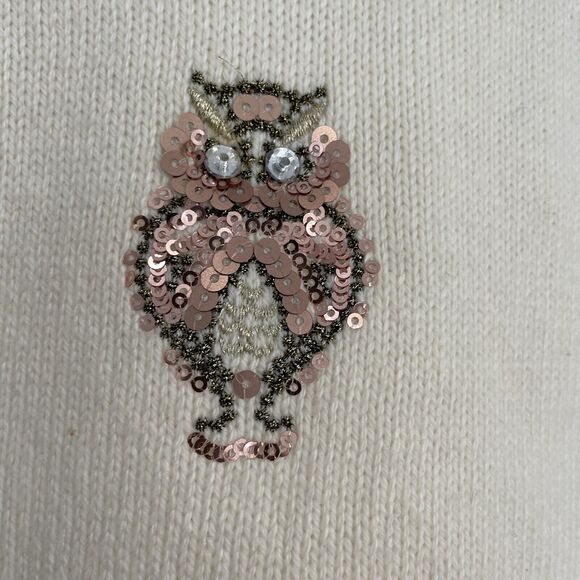 H&M Womens Wool Blend Owl Short Sleeve T-shirt Sweater Top SZ XS - Picture 5 of 10